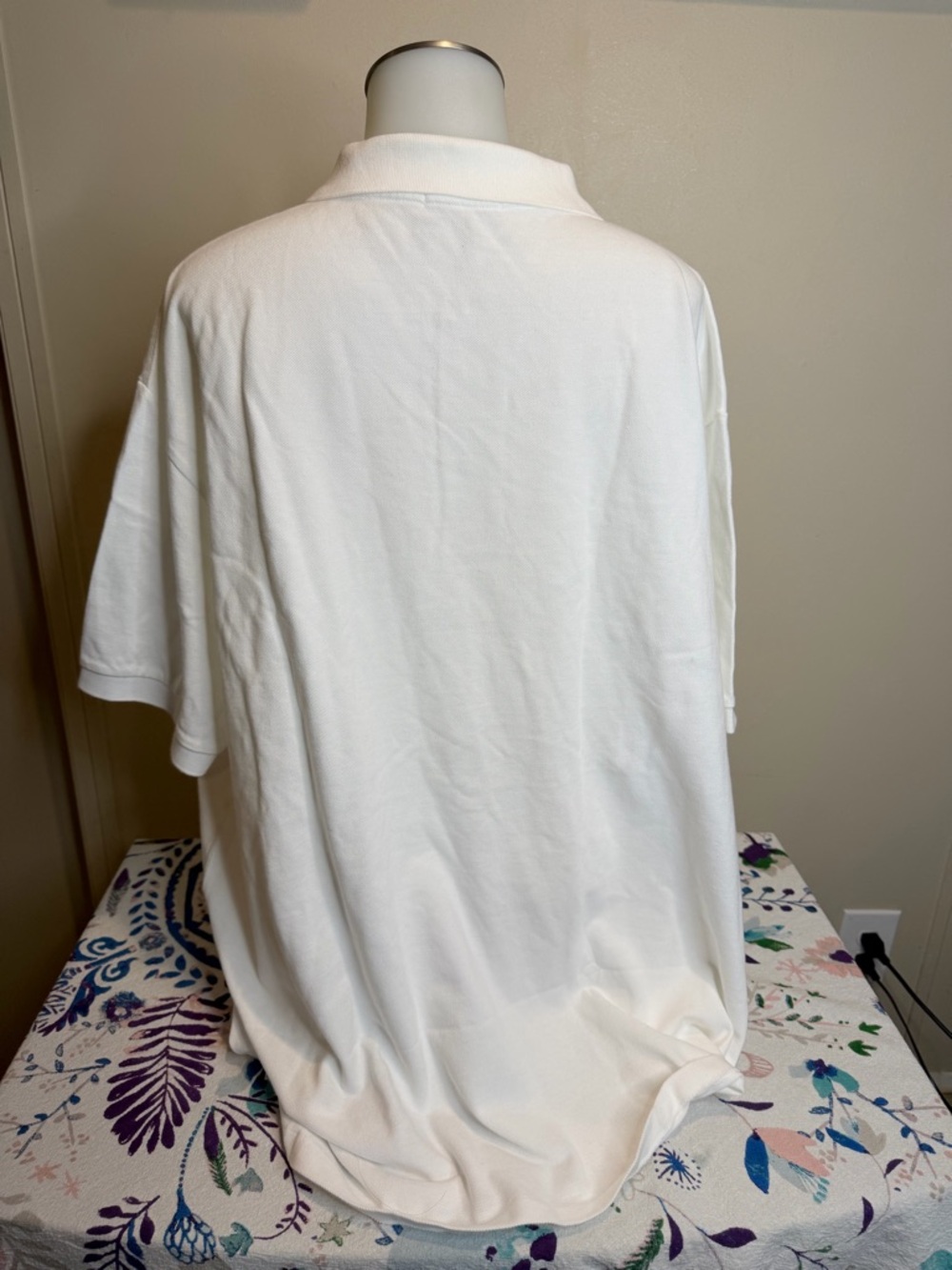 Polo by Ralph Lauren Men's White Pique Polo with Navy Pony - Picture 4 of 9
